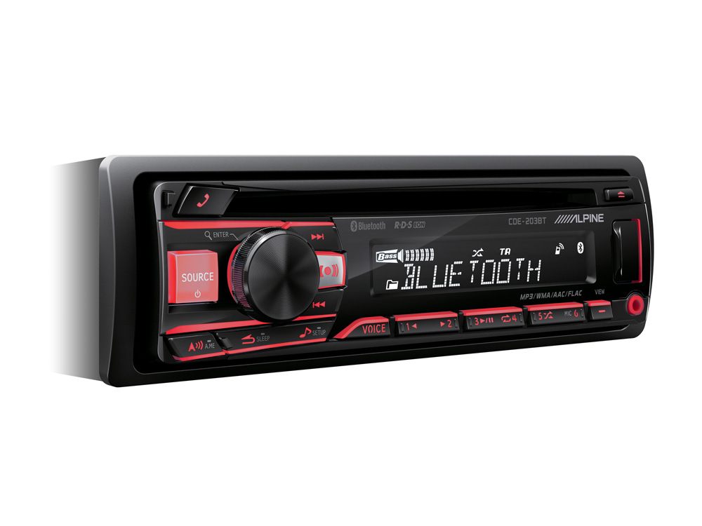 Alpine Autoradio Bluetooth USB/MP3 1-DIN Autoradio RADIO AUX A2DP PKW KFZ 12V