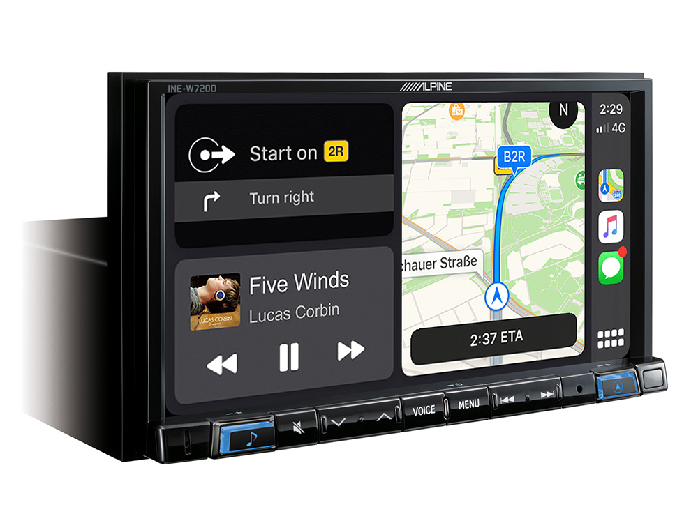 Alpine Ine W720dc 7 Navigation With Tomtom Maps Including Trucking Feature Compatible With Apple Carplay And Android Auto