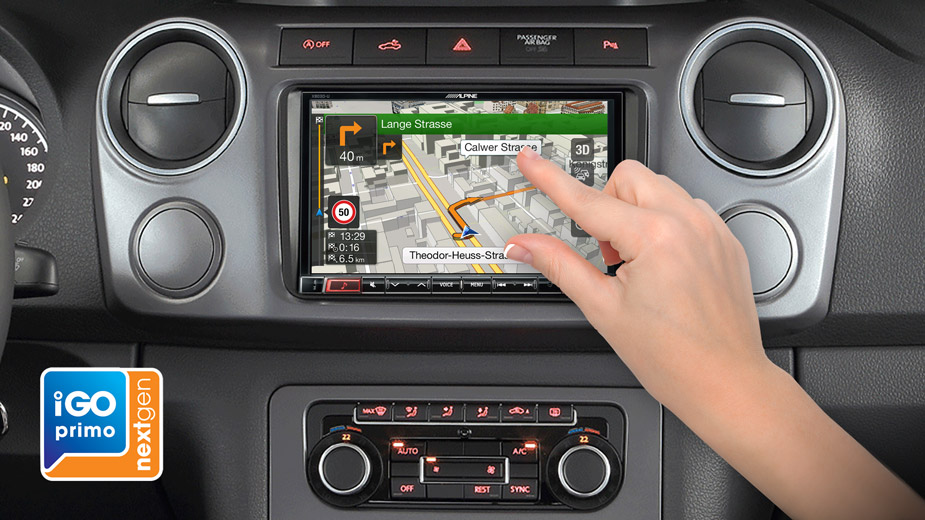 DAB Radyo Bluetooth DVD'li VW Amarok'taki X803D-U Navigasyon Sistemi